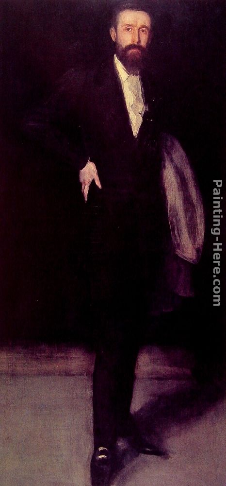 Arrangement in Black Portrait of F.R. Leyland painting - James Abbott McNeill Whistler Arrangement in Black Portrait of F.R. Leyland art painting
